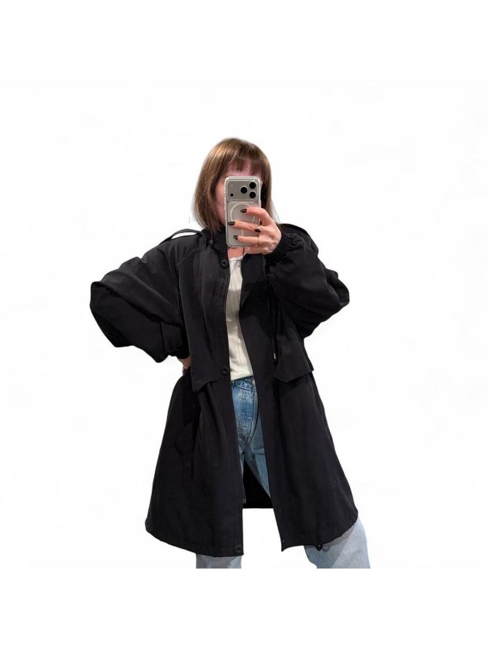 Vintage 90s Black Insulated Parka